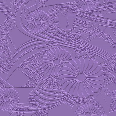 Sert grunge desenli çiçeksiz desen. Violet kabartma kabartma kabartma 3D arka plan. Kabartmalı vektör arkaplanını tekrarla. Çiçekli yüzey 3D çiçek süsleri. Çizikler, çizikler, çizikler, çizgiler....