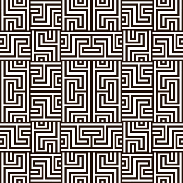 Geometric Maze Style Greek Seamless Pattern Ornamental Vector Background Repeat — Stockvektor