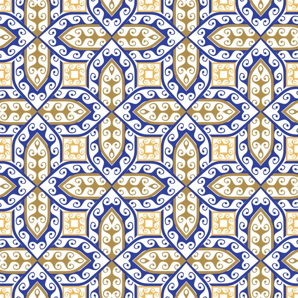 Waves Seamless Pattern Greek Ancient Style Ornamental Vector Background Beautiful — Vettoriale Stock