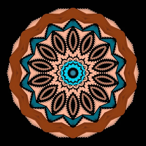 Floral Tapestry Mandala Tribal Ethnic Style Vector Background Mandala Zig — Archivo Imágenes Vectoriales