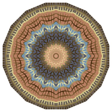 Yuvarlak renkli ağ tarzı mandala deseni. Soyut modern vektör arkaplanı. Radyal çizgileri olan web mandala. Güzel süsler. Beyazda izole edilmiş moda dekoratif tasarımı.