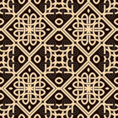 Kelt pürüzsüz desen. Kabile etnik tarzı geleneksel vektör geçmişi. Renkli, karmaşık bir sanat eseri deseni. Çiçekli tekrarlama çizgileri süslemesi. Güzel geometrik modern tasarım.
