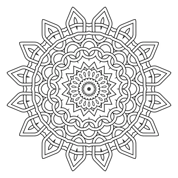 Keltská Spletená Mandala Kulatý Spletitý Výtvarný Vzor Tradiční Etnický Vektorový — Stockový vektor