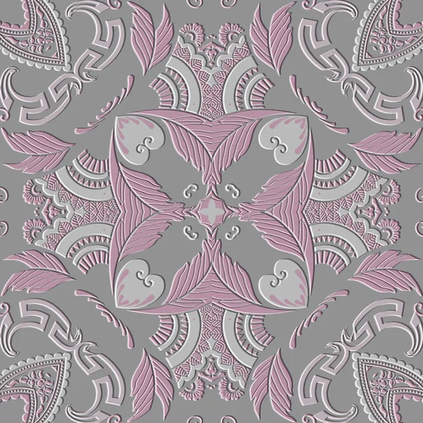 Texturé Motif Floral Sans Couture Lacy Embrasse Fond Amour Ornementale — Image vectorielle