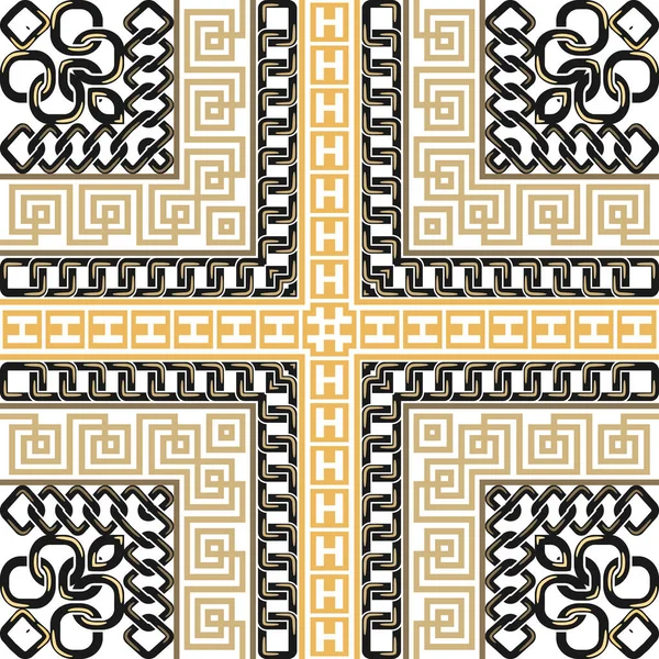 Cadenas Patrón Sin Costura Fondo Vectorial Moda Ornamental Colorido Patrón — Archivo Imágenes Vectoriales