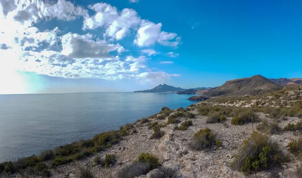 Torrlandskap Naturparken Cabo Gata Södra Spanien Vid Medelhavet — Stockfoto