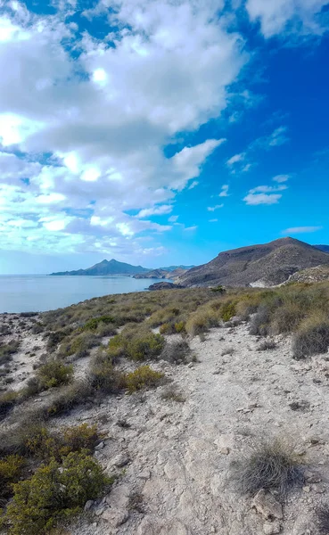 Torrlandskap Naturparken Cabo Gata Södra Spanien Vid Medelhavet — Stockfoto