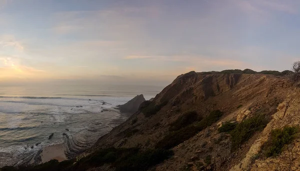 View Atlantic Ocean Coastline Western Algarve Soutern Portugal Sunset — Stock Photo, Image