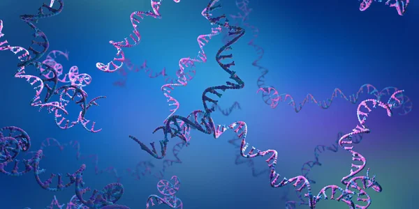 Fios Ácido Ribonucleico Constituídos Por Nucleótidos Importantes Para Biossíntese Proteínas — Fotografia de Stock