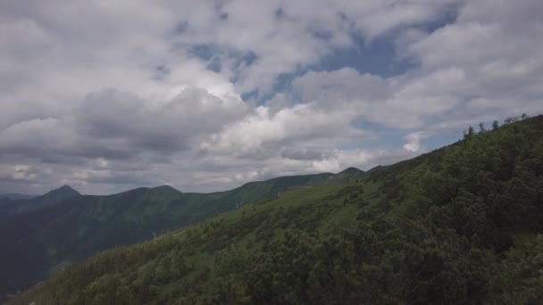 斯洛伐克北部塔特拉山山麓的自然景观 有宽阔的山谷和绿色的草地 — 图库视频影像