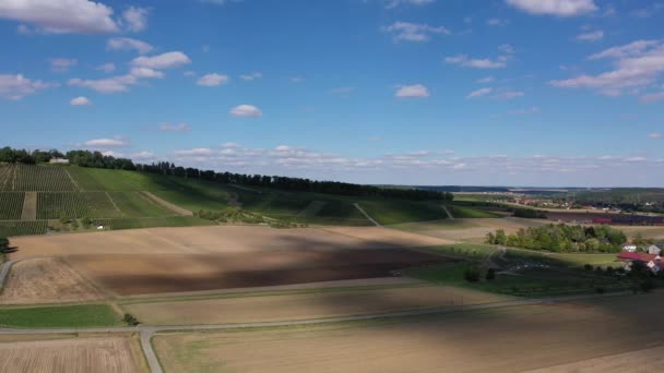 Paisaje Natural Con Bosques Tierras Cultivo Región Heilbronn Franken Sur — Vídeo de stock