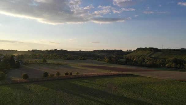 Paesaggio Naturale Con Foreste Terreni Agricoli Nella Regione Heilbronn Franken — Video Stock