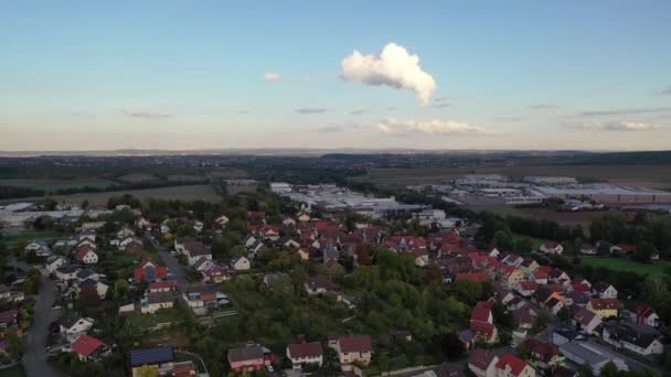 Vista Aérea Ciudad Frauenzimmern Sur Alemania Región Heilbronn Franken Durante — Vídeo de stock