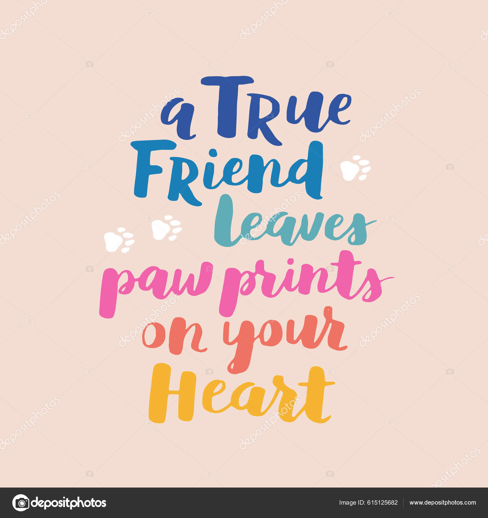 Dog Phrase Colorful Poster Inspirational Quotes Dogs Hand Written