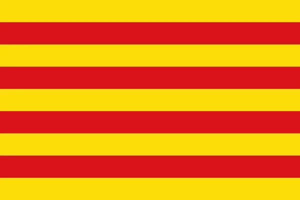 Flag Catalonia Autonomous Community Spain Accurate Proportion Official Colors — Fotografia de Stock