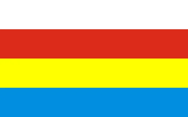 Flag Podlachia Voivodeship Polish Province Accurate Proportion Official Colors — Foto Stock