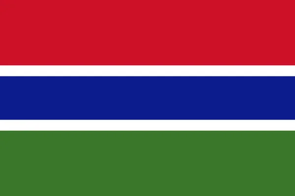 Flag Gambia Accurate Proportion Official Colors — Foto Stock