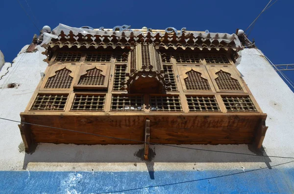 Traditional Wooden Balcony Dahab Sinai Peninsula Egypt — Φωτογραφία Αρχείου