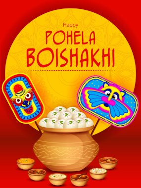 Bengali Yeni Yıl Pohela Boishakh 'ın Mevsimler Arkaplanı