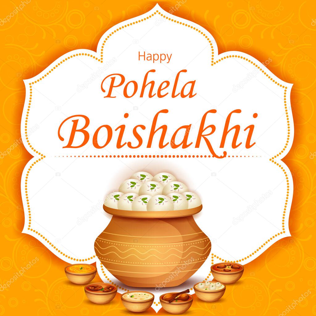 Seasons Greetings background for Bengali New Year Pohela Boishakh
