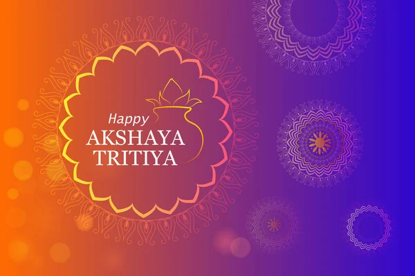 Acshaya Tritiya Hindu Spring Festival India Vector Illustration Стокова Ілюстрація