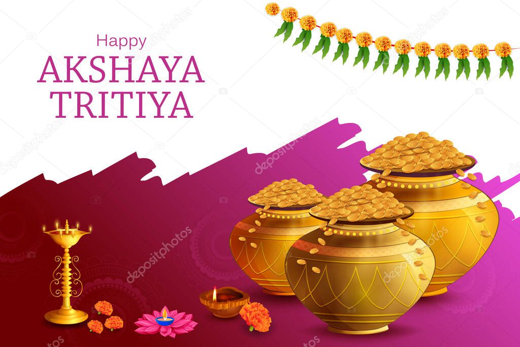 Religious background for Akshaya Tritiya Hindu spring festival of India