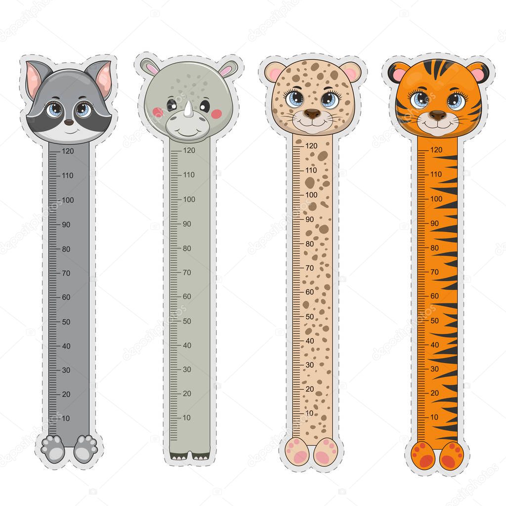 Vector set for children, bookmarks with cute.