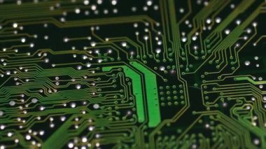 Yeşil elektronik devre kartının ayrıntıları