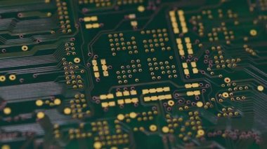 Yeşil elektronik devre kartının ayrıntıları
