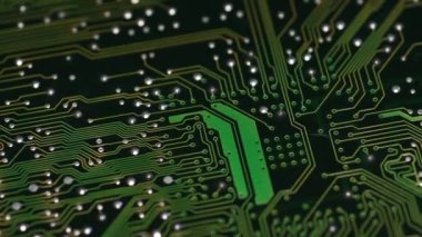 Yeşil elektronik devre kartının ayrıntıları