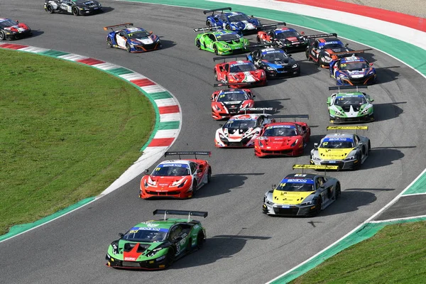 Mugello Circuit Itália Outubro 2021 Começar Corrida Final Sprint Itália — Fotografia de Stock