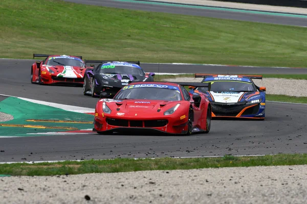 Mugello Circuit Itália Outubro 2021 Ferrari 488 Gt3 Evo Equipe — Fotografia de Stock