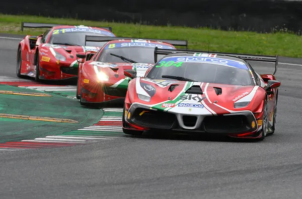 Mugello Circuit Itália Outubro 2021 Ferrari 488 Challenge Evo Team — Fotografia de Stock