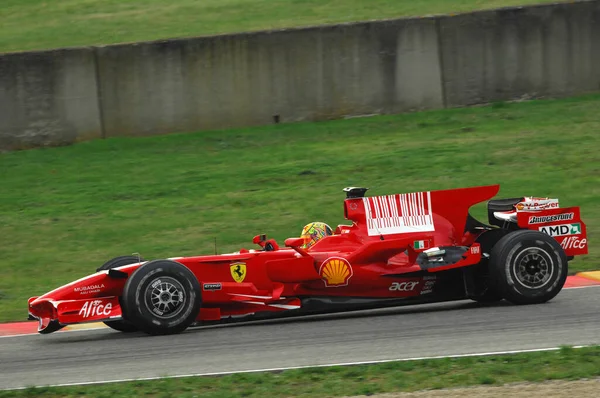 Rennstrecke Mugello November 2008 Valentino Rossi Testet Den Ferrari 2008 — Stockfoto
