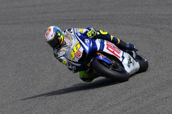 Mugello Italy Червня 2010 Італійський Гонщик Yamaha Валентіно Россі Практичних — стокове фото