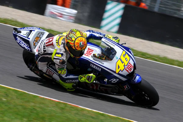 Mugello Italië Juni 2010 Italiaanse Yamaha Renner Valentino Rossi Trainingssessie — Stockfoto