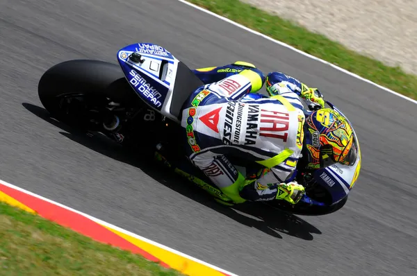 Mugello Itália Junho 2010 Piloto Italiano Yamaha Valentino Rossi Sessão — Fotografia de Stock