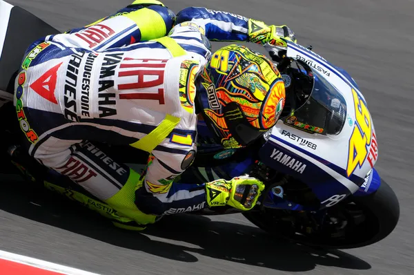 Mugello Italië Juni 2010 Italiaanse Yamaha Renner Valentino Rossi Trainingssessie — Stockfoto