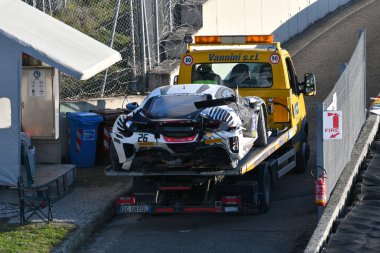 Scarperia, 19 Kasım 2021: Ferrari Challenge Trofeo Pirelli Yarışı 1, Mugello 2021 Dünya Kupası finallerinde. İtalya.