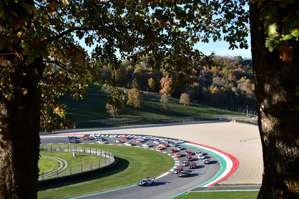 Scarperia Listopada 2021 Ferrari Challenge Trofeo Pirelli Race Podczas Światowych — Zdjęcie stockowe