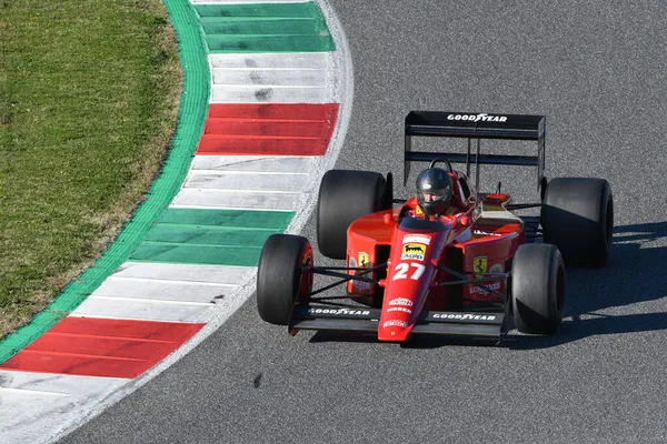 Scarperia Mugello 2021年11月19日 1989年法拉利F1 89型640型 前奈杰尔 曼塞尔在2021年意大利法拉利世界杯决赛期间服役 — 图库照片