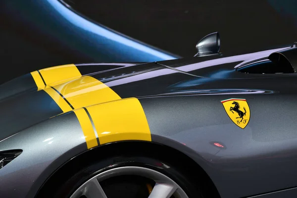 Scarperia Mugello Novembro 2021 Detalhe Ferrari Sp1 Monza Exibição Durante — Fotografia de Stock