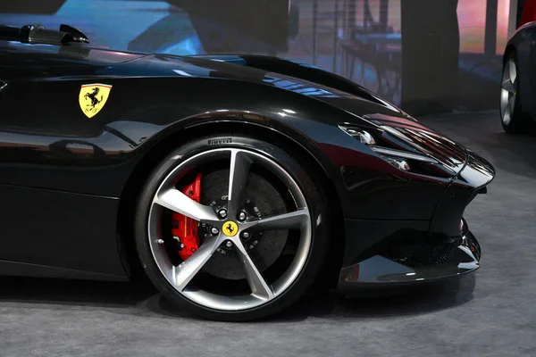 Scarperia Mugello Novembro 2021 Detalhe Ferrari Sp2 Monza Exibição Durante — Fotografia de Stock