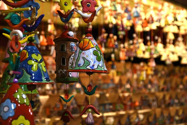 Florencia Diciembre 2019 Decoraciones Navideñas Mercado Centro Histórico Florencia Italia —  Fotos de Stock