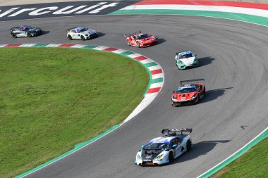Mugello Circuit, Italy October 9, 2021: Action moments during Race #1 Final Round of C.I. GT Sprint. Italy