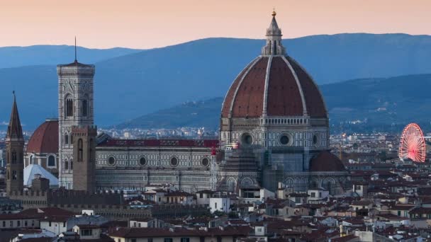 Florens December 2021 Katedralen Santa Maria Del Fiore Florens Sett — Stockvideo