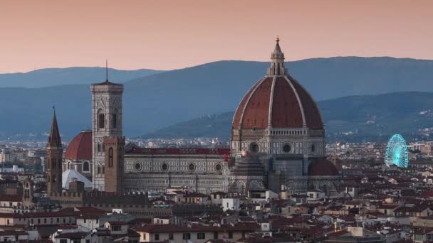 Florencja Grudzień 2021 Katedra Santa Maria Del Fiore Florencji Widziana — Wideo stockowe