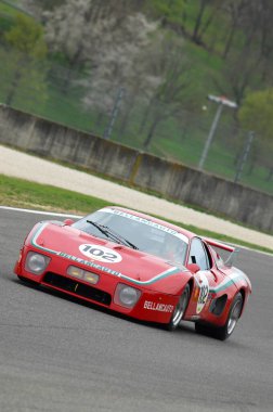 Scarperia, Mugello 5 Mart 2008: Mugello Pisti 'nde 1979 yılında Ferrari 512 BB LM sürüşü bilinmiyordu. İtalya