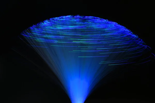 Abstract Background Colored Vortex Effect Created Fiber Optic Light Source — Stock Photo, Image