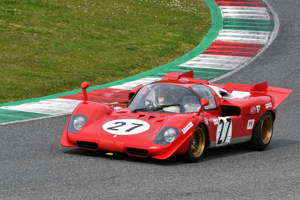 Scarperia April 2022 Ferrari 512 Year 1970 Action Mugello Classic — Stockfoto